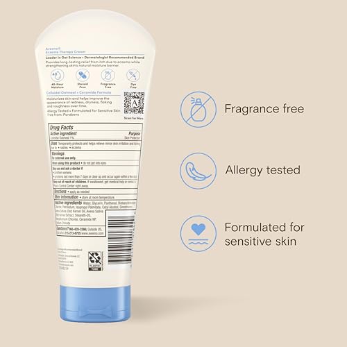 Aveeno Eczema Therapy Daily Moisturizing Body Cream, Fragrance-Free, 7.3 oz - image 9