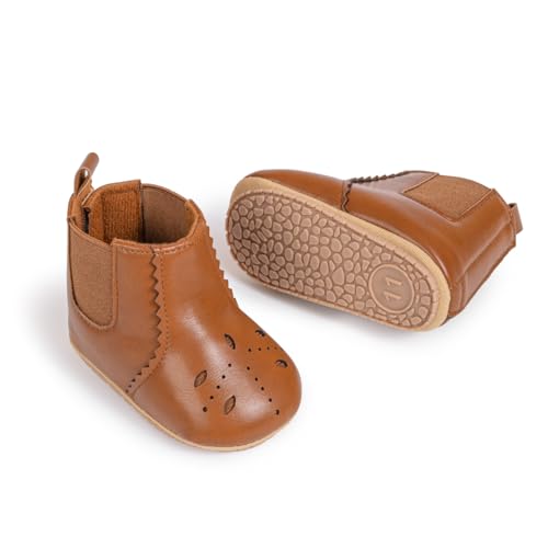 Image of Meckior Baby Girls Cowboy Tassel Boots Side Zipper Moccasins Soft Bottom Non-Slip Toddler Shoe