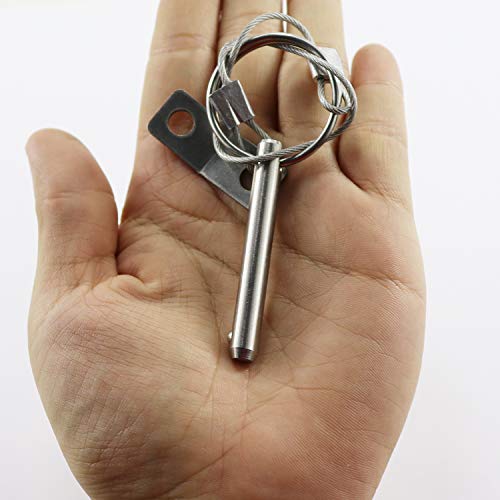 4Pieces Of Quick Release Pin 1/4" Diameter, Usable Length 1-1/2"(38Mm), Total Length 2"(51Mm) Full 316 Stainless Steel, Bimini Top Pin, Marine Hardware #TOP4