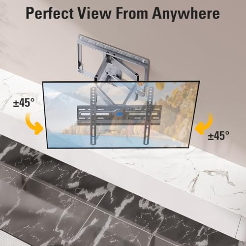 Image of Mounting Dream TV Wall Mount for 32-65 Inch Television,Mount with Swivel and Tilt, Full Motion Bracket with Articulating Dual Arms, Fits 16inch Studs, Max VESA 400X400 mm, 99lbs, MD2581