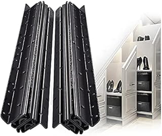 AOLISHENG Heavy Duty Drawer Runners with Lock 450mm Full Extension Load Capacity 220 Kg Ball Bearing Industrial Locking Drawer Slides Side Mount 1 Pair (with Lock, 18 inch (450mm))
