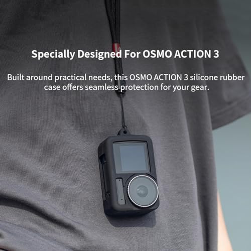 Dustproof Silicone Sleeve Case Cover Lens Cap Protector for Action 3 Camera Full-Protection