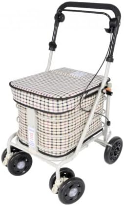 Shopping Trolley with Seat (Light Tartan) - FULLY ASSEMBLED