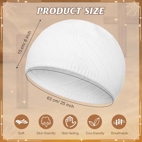 Image of Boyiee Kufi Hat for Men Muslim Knit Kufi Cap Crochet Beanie Skull Beanie African Hat for Men Women