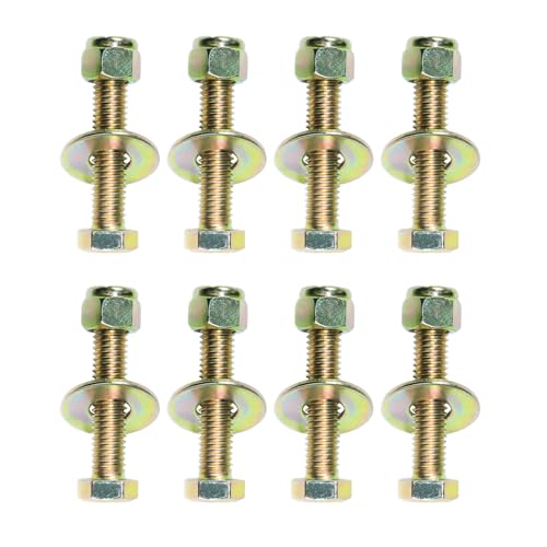 Image of 5 /16 inch x 1-1 /2 inch Hex Head Bolt by Color Galvanization with Nylon Lock nut and Large Size Washer Assortment Kit,Alloy Steel,Grade 5.(8pcs Pack),by Metalsuberg