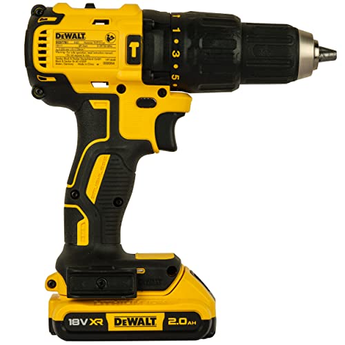 Dewalt Dcd7781D2 18V 13Mm Cordless Compact Brushless Hammer Drill Machine With 2X2.0Ah Li-Ion Batteries, Yellow