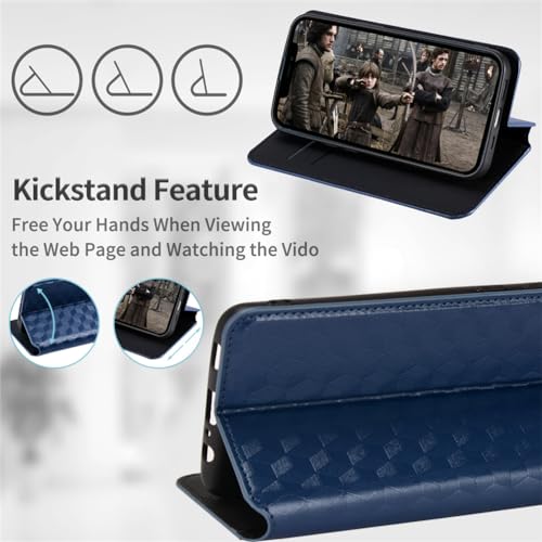 BaiFu Case for Oukitel C51 Wallet Case, PU Leather Magnetic Closure Flip Case Phone Case Compatible with Oukitel C51, Square4 - Image 2