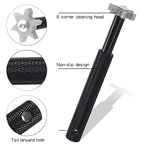 Image of VIPMOON Golf Club Cleaner Kit, 2 Pcs Groove Sharpener Regrooving Tool and 1 Pcs Retractable Club Cleaner Brush, Portable Groove Sharpener Tool for All Golf Irons for Men
