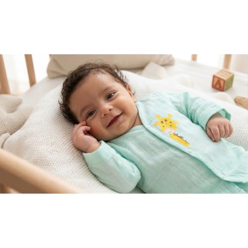 Image of ZAMB-BO 100% Muslin Cotton Baby Jabla Pack of 3 | Front Open Newborn Shirt | Soft Breathable Clothes for Infant Boys & Girls
