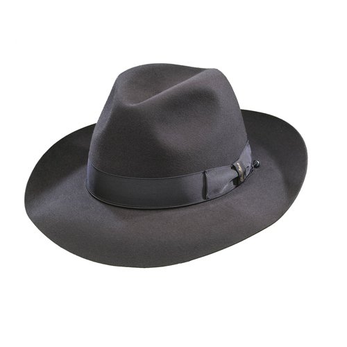 Borsalino Ernesto - Beaver Fur Felt Hat (57, Charcoal)