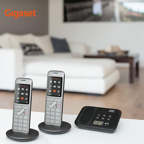 Gigaset CL660A Duo - Téléphone fixe sans fil - Répondeur - 2 combinés - Gris Anthracite [Version Française]