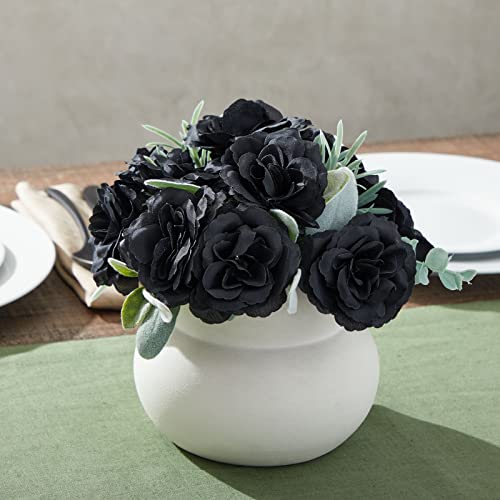 Image of Bright Creations Black Artificial Roses Bulk - 3-Inch Stemless Foam Roses 50 Pack for Crafts & Home Decor