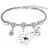 Horses Charm Bracelet for Women Horse Lovers Gift Horse Bracelet Horses Gifts for Daughter Sister Niece Friends Birthday Gift Graduation Gifts for Her Friendship Gift