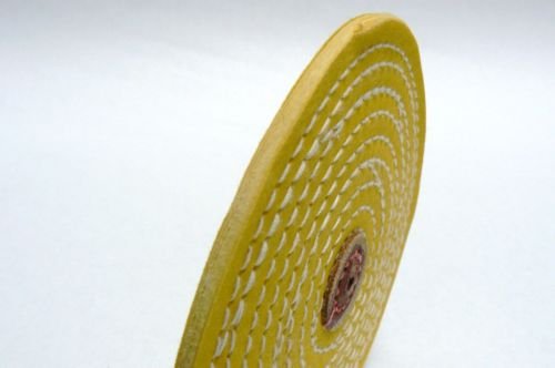 Knife Edge Muslin Razor Buff 6” Yellow Treated Wheel