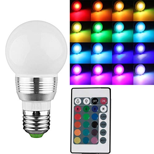 16 Colour Changing RGBW LED Light Bulb LAMP with IR Remote Control 5W E27 New