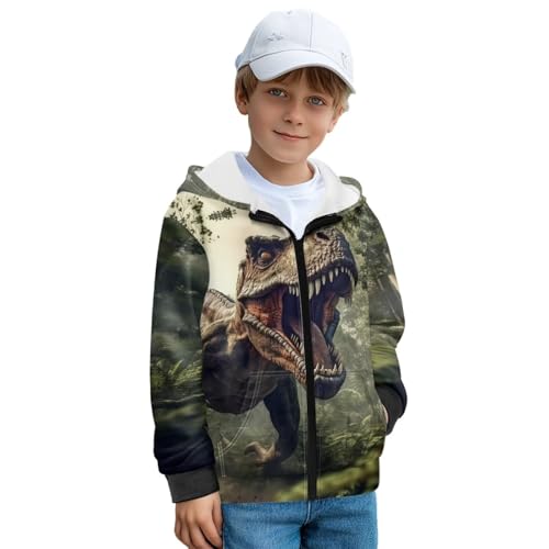 Boys Zip Up Hoodie Size 6-16Y Soft Fleece Sweatshirt Long Sleeve Hooded Jacket with Pocket Kids Outfits