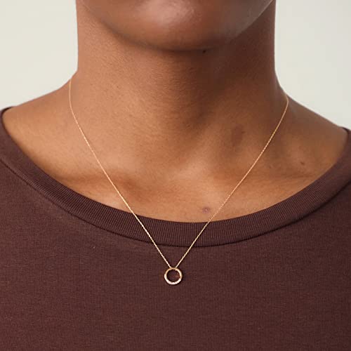 Gelin Diamond Circle Necklace in 14K Solid Gold4