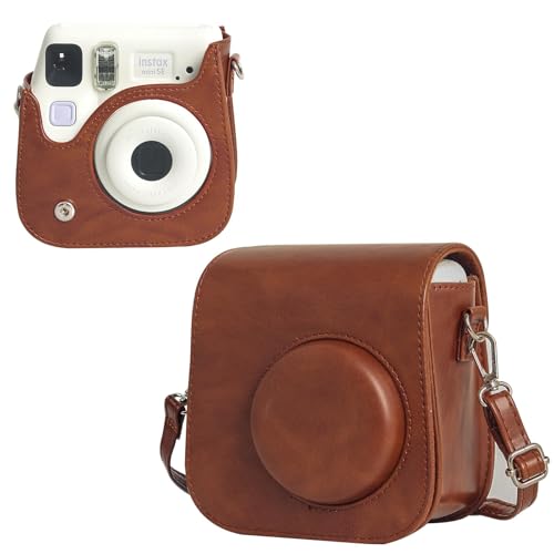 Funda para Cámara Mini SE de Fujifilm Instax, Marrón miniatura 1