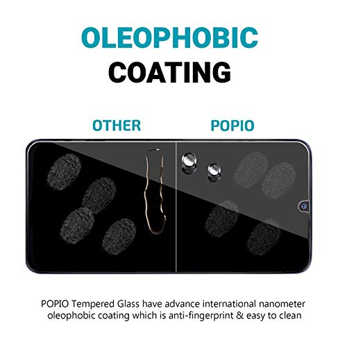 Image of POPIO Tempered Glass Compatible For Samsung Galaxy M30 / M30S / A30 / A30S / A50 / A50S (Transparent) Full Screen Protector Coverage (Except Edges), Pack Of 2 For Smartphone