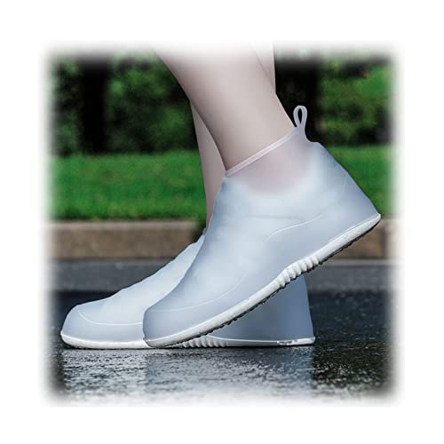 Cubrecalzado impermeable antideslizante para lluvia, suela doble gruesa, reutilizable y fácil de poner y quitar (Color: B, Talla: Grande) miniatura 1