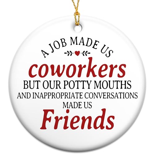 2025 Christmas Ornament Gifts for Coworkers Friends, Funny Coworker Gifts for Women Men Work Bestie,...