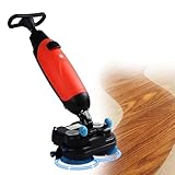 Industrial Electric Floor Scrubber, 3-in-1 Washer and Dryer with 17-Inch Width, Dual Tank System, Cordless Floor Cleaner for Tile, Concrete, Wood, Ideal for Office, Hotel, Warehouse(Red)
