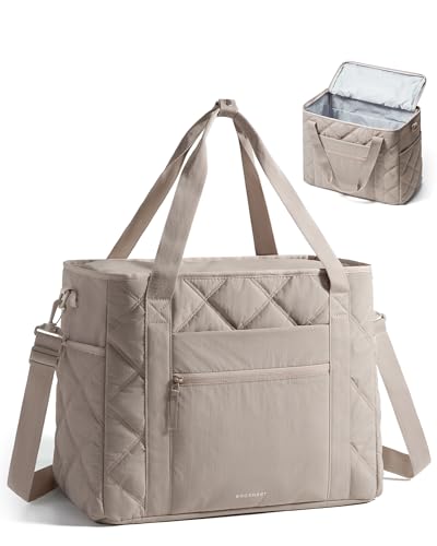 BAGSMART Large Tote Bag for Women, 38L Carry-On Travel Tote with Removable Shoulder Strap for Travel, Weekend, Gym - Main Image