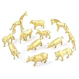 Mini-Wildtiermodelle, Lebensechte Goldene Plastikfiguren, Dschungeltiere, Spielzeug für Kinderpartys oder Intime Tierkontakterlebnisse (Genericdr2wfegtx5-10322840)