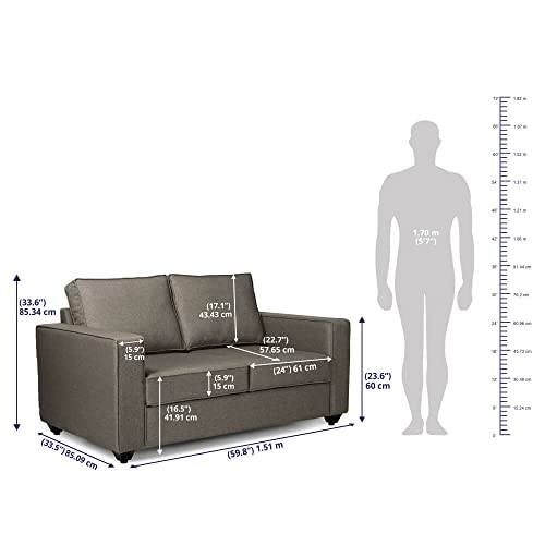 Image of Wakefit Sofa Set | 3 Year Warranty | Sofa 4 Seater, 4 Seater Sofa for Living Room, Wooden Sofa Set, Sofa Set 2+1+1 Seater - Napper(Omega : Grey)