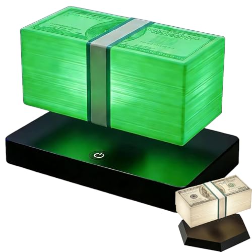 Lampe à argent flottante, lampe dollar à lévitation magnétique, mini lampes de bureau en lévitation avec lumière ambiante LED, lampes anti-gravité...