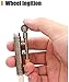 Windproof Rope Lighter Retro Trench Rattlesnake Rope Velvet Metal Lighter Fire Starter Camping Outdoors,No Need for Kerosene/Gas (Silver B)