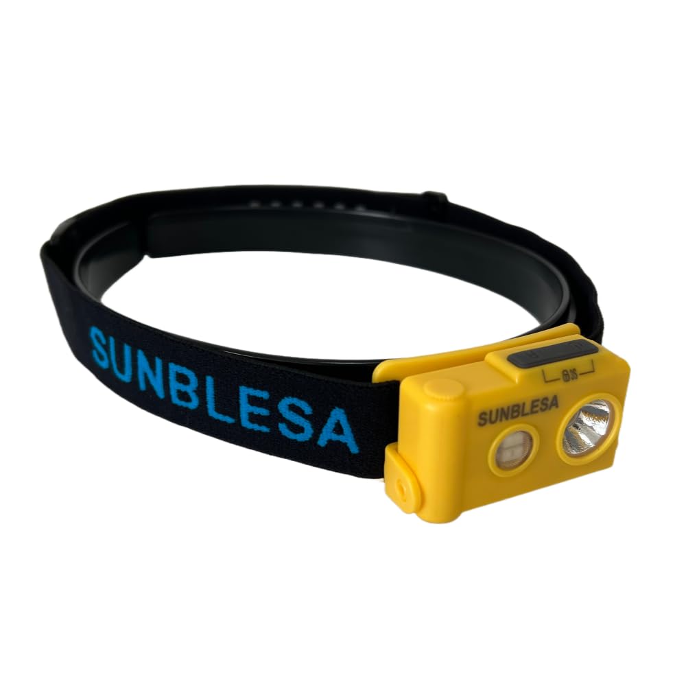 Sunblesa GEN 3 Mini Rechargeable Head Torch – 400 Lumens Lightweight Waterproof IP65 LED Headlamp for Camping Running Hiking