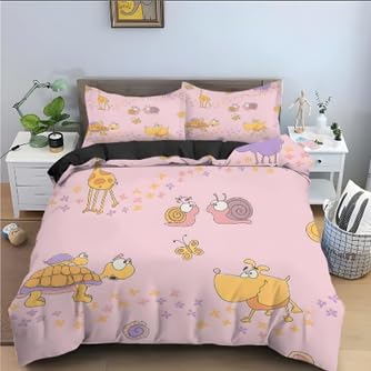 Housse de couette 160x200 girafe respirante pour lit enfant sans plis