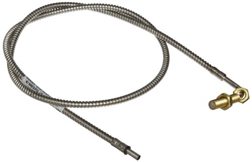 Banner IAT23S Glass Fiber Optic Assembly, Opposed Sensing Mode, Individual, 90-Degree Angle 5/16-24 UNF Threaded Brass Tip, Stainless Steel Flexible Sheath, 36