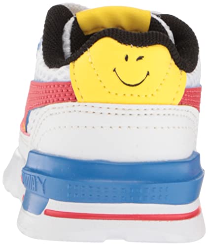 Puma Graviton Sneaker, White-High Risk Red-Vibrant Yellow-Royal Blue, 11 US Unisex Little Kid3