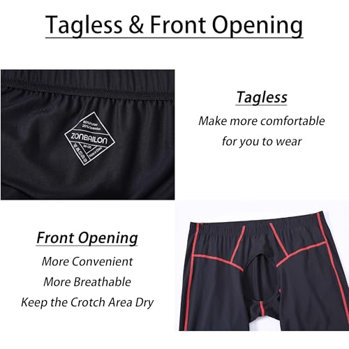 Men Thermal Underwear Open Front Long Johns Without Velvet Autumn and Winter Mens Base Layer Bottoms Leggings3
