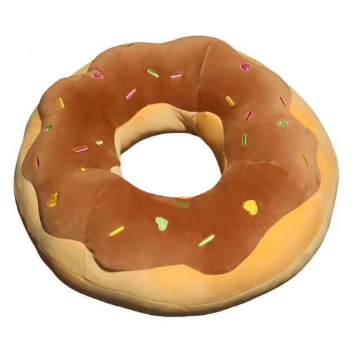 miluFoxドーナツかわいい抱き枕萌え萌え座布団座布団クッションクッションサプライズ卒業祝いプレゼント横向きふんわり置物ふんわりかわいいプレゼントプレミアムチルドパープル (ブラウンです,70cm)