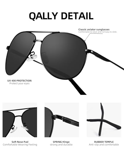Image of Polarized Sunglasses for Men Rectangular Frame Men's Polarized Sunglasses Sports Sunglasses with UV400 Protection