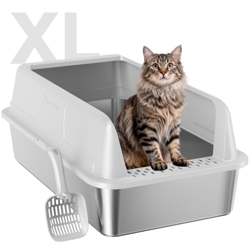 OneBug Stainless Steel Cat Litter Box XL