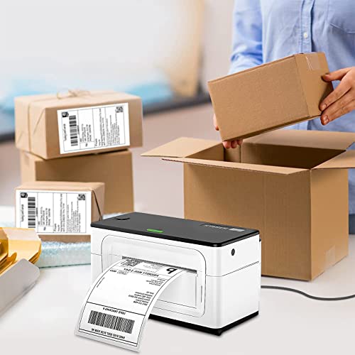 Ryhampaper 4" X 6" Fanfold Direct Thermal Labels - White Shipping Mailing Postage Labels, Perforated, Permanent Adhesive (4 Stacks - 4000 Labels) #TOP4