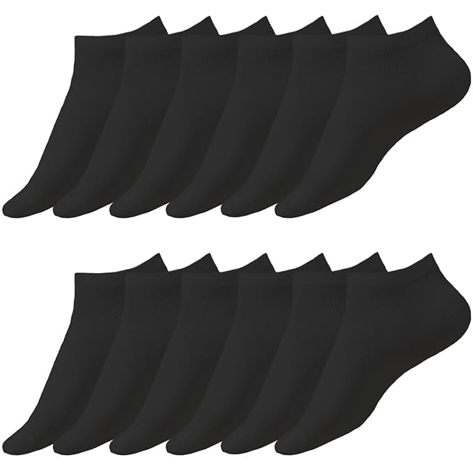 6 Pairs Ankle Socks Sneaker Socks for Women, Trainer Socks No Show Sock Low Cut Unisex Casual Socks Sporty Socks Breathable, Size 36-40 One Size-image-0