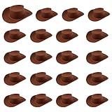 Regalos lindos: nuestros mini sombreros de vaquero te traen una sensación de vitalidad y calidez.Puedes usar estos mini sombreros para hacer artesanías de bricolaje.Como dulce regalo diario para familiares, amigos y colegas en Navidad, Acción de Gracias, San Valentín, Año Nuevo o cumpleaños.
