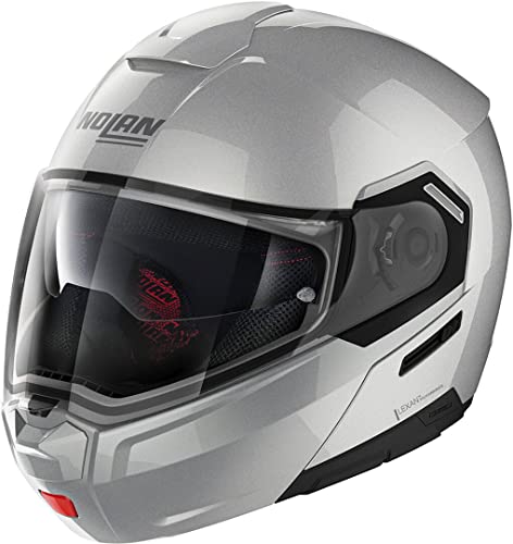 Nolan N90-3 Classic N-Com Casco (Light Gray,M (58))