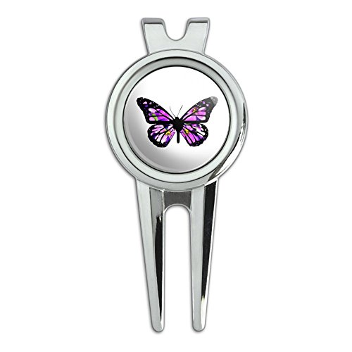 GRAPHICS & MORE Butterfly with Flowers Golf Divot Repair Tool and Ball Marker