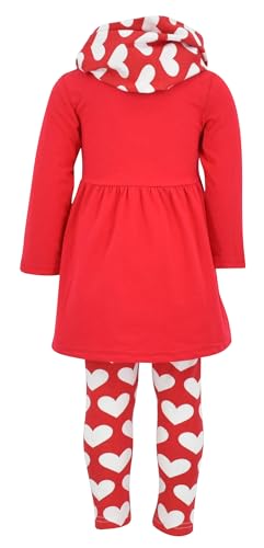 Image of Unique Baby Girls Kids Toddler 3pc Outfit Set Long Sleeve Soft Knit Tunic Top Leggings and Scarf