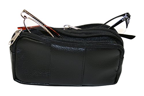 LAMINET Dual Eyeglass Holder - BLACK - (6"L x 3"W x 1"H)