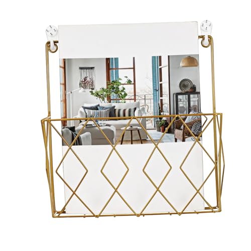 GARVALON 壁掛け対応メタル製マガジンラック 書籍新聞ファイル収納可能 軽