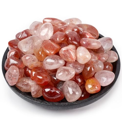 Image of Cherry Blossom Agate Healing Crystal Stone Set - 24 Pieces, 0.6 inch Natural & Polished Stones for Healing, Meditation, Reiki, Chakra, Crafting & Decoration