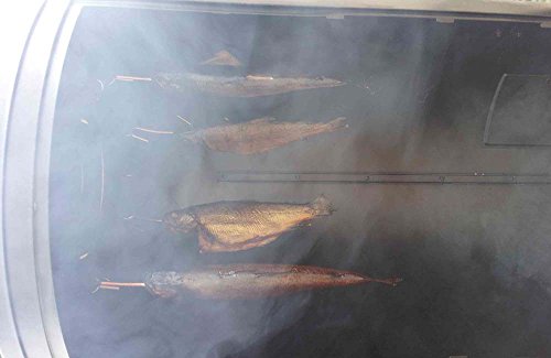 Foto von tepro Holzkohlegrill Räucherofen Fairfax, Räucherfass ca. 103,8 x 45,4 cm Ø, Grillfläche: ca. 41,2 x 38,8 cm, Schwarz, 1104N