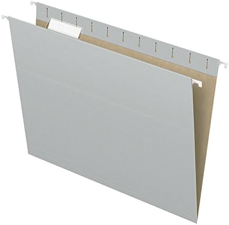 Pendaflex Recycled Hanging Folders, Letter Size, Gray, 1/5 Cut, 25/BX (81604)